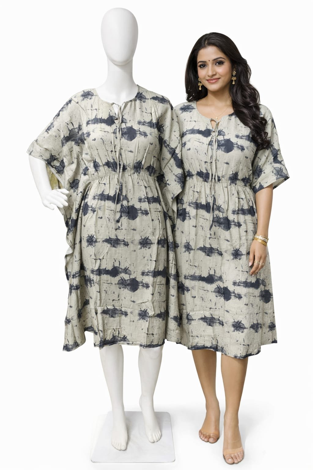 Abstract print kaftan