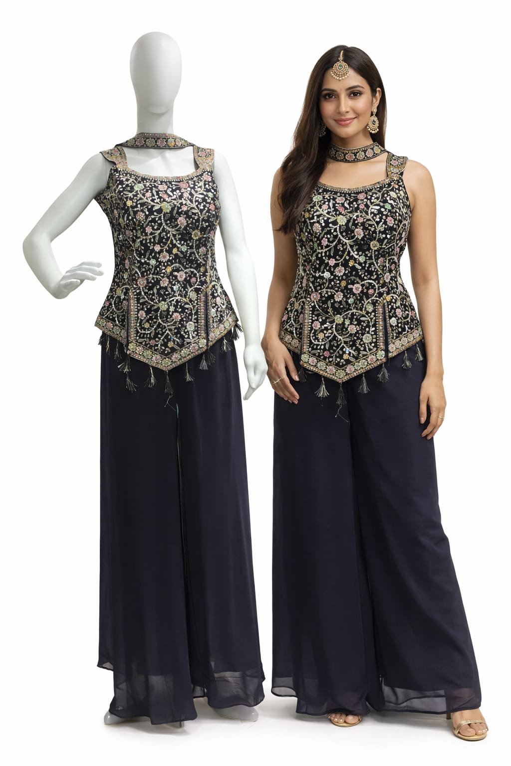 Floral embellished set from Veera Collections